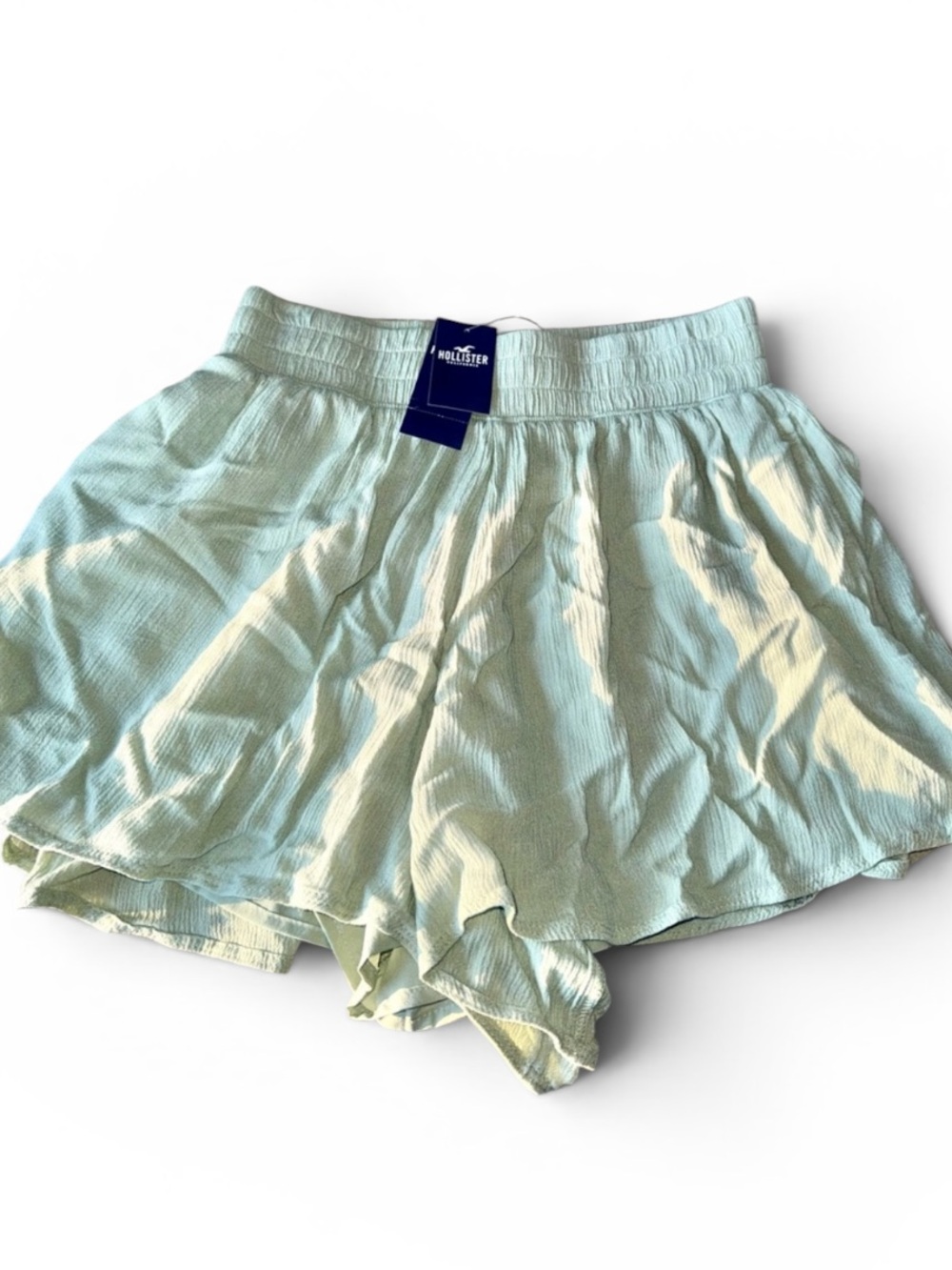 NWT Hollister Mint Green High-Waist Ruffle Hem Shorts